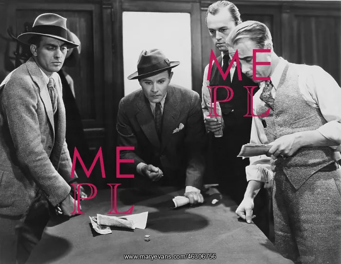 : Men gambling playing a craps game : Men gambling playing a craps game