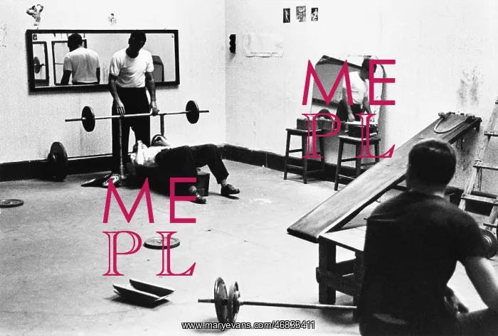 : Men in a gymnasium, Derby : Men in a gymnasium, Derby