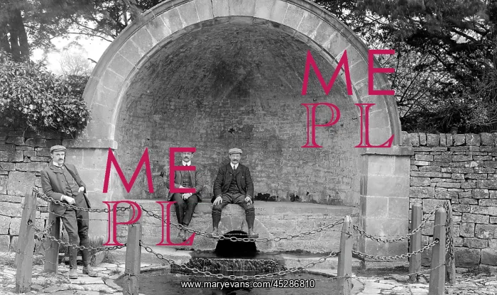 : Three men at Hall Well, Tissington : Three men at Hall Well, Tissington