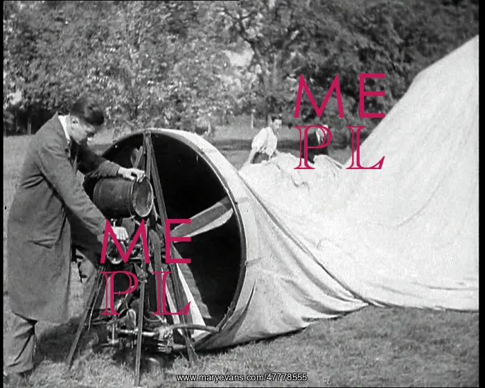 : Men Inflating a Hot Air Balloon : Men Inflating a Hot Air Balloon