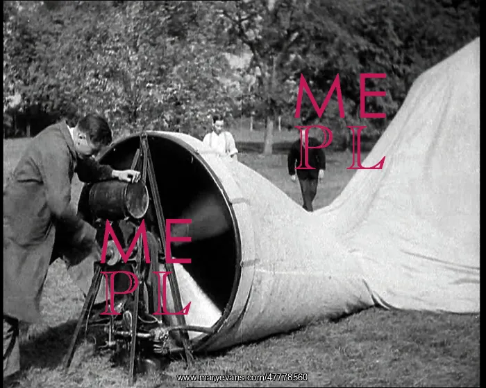 : Men Inflating a Hot Air Balloon : Men Inflating a Hot Air Balloon