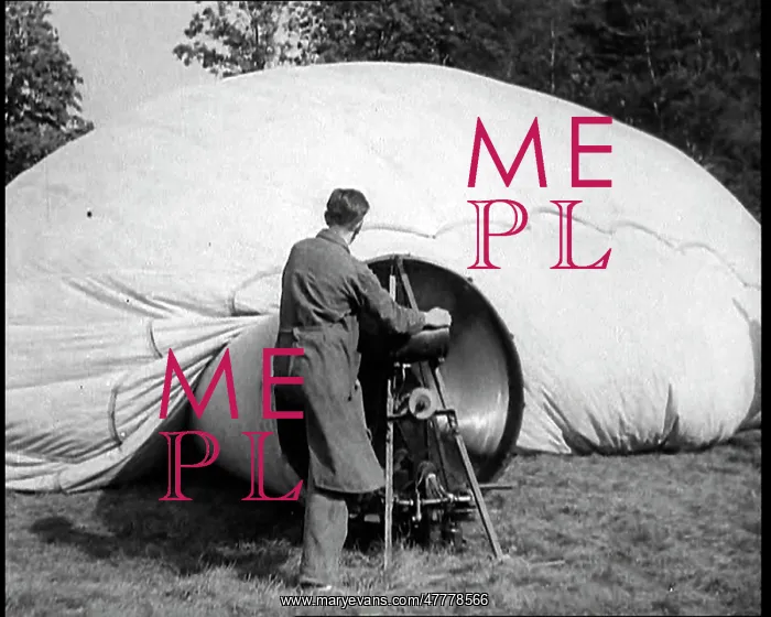 : Men Inflating a Hot Air Balloon : Men Inflating a Hot Air Balloon