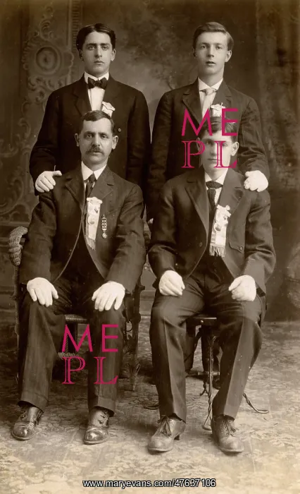 : Four men in masonic regalia, USA : Four men in masonic regalia, USA