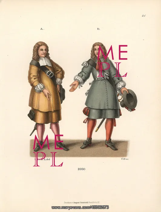 : Men in mid-17th century costume : Men in mid-17th century costume
