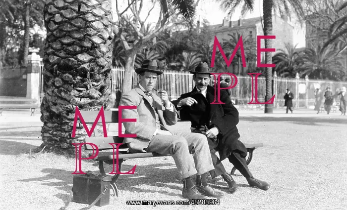 : Two men outside Hotel Grey D'Albion, Cannes : Two men outside Hotel Grey D'Albion, Cannes
