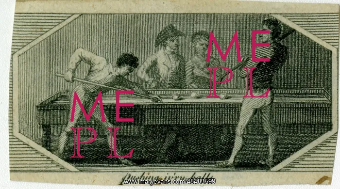  : Men playing billiards