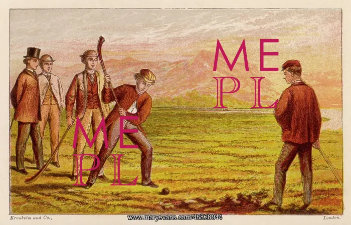  : Men playing golf