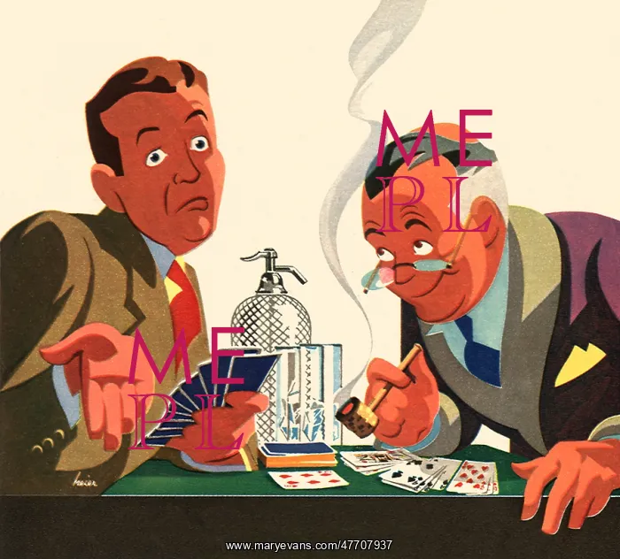  : Men Playing Poker