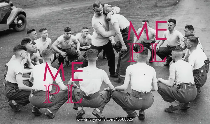 : Men practicing at the Royal Air Force : Men practicing at the Royal Air Force