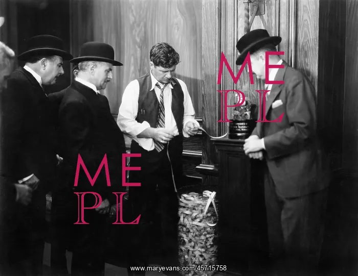  : Men reading the ticker machine