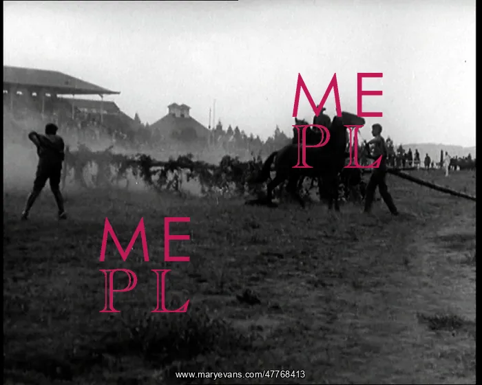 : Men Riding Cavalry Horses in a Simple Race : Men Riding Cavalry Horses in a Simple Race