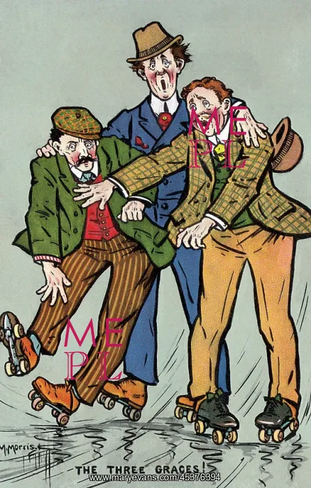 : Men on Roller Skates - The Three Graces! : Men on Roller Skates - The Three Graces!