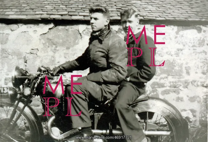 : Two men on Rudge Special : Two men on Rudge Special