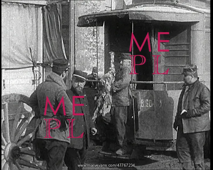 : Men Standing In Front of a Railway Carriage : Men Standing In Front of a Railway Carriage