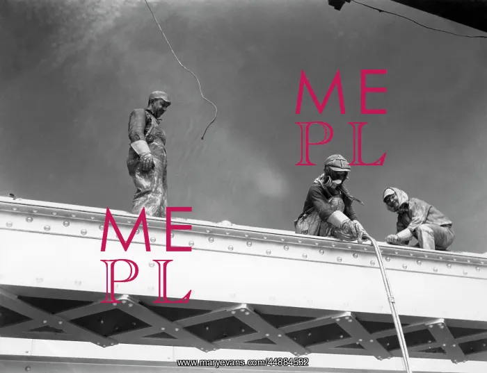  : Three Men Steel Workers On Triborough