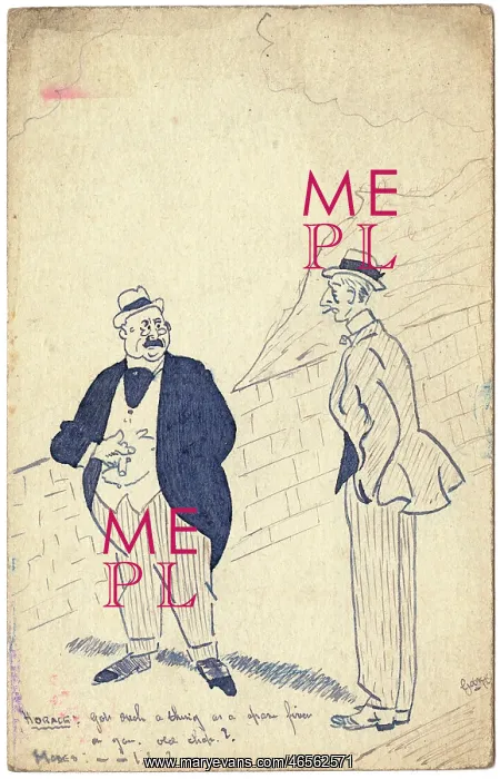 : Two men on a street : Two men on a street