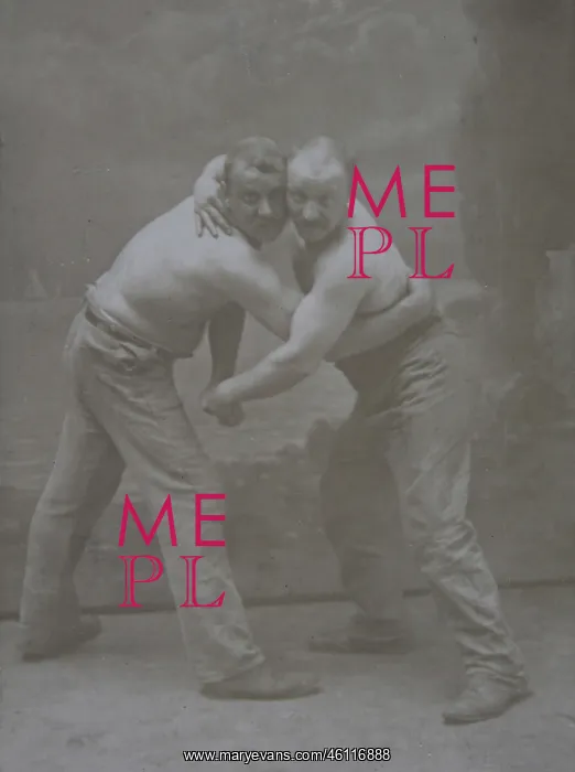 : Two men stripped to the waist - in : Two men stripped to the waist - in