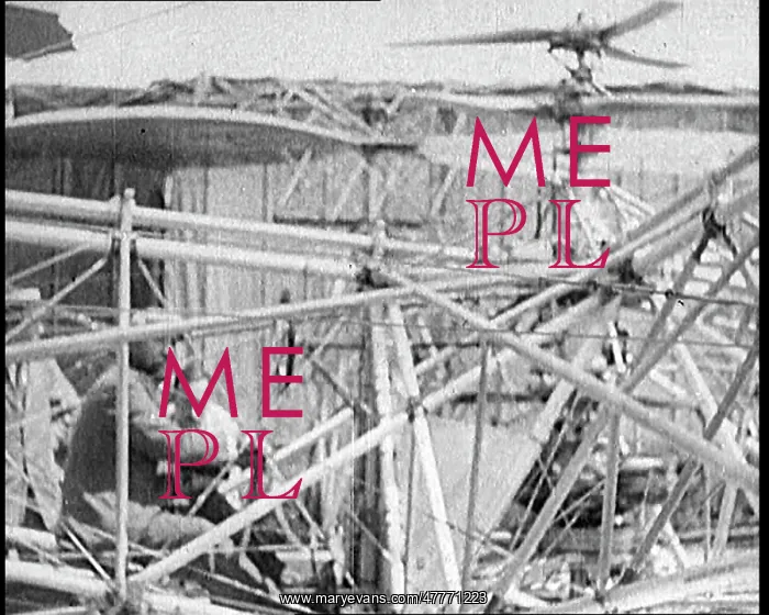 : Men Testing Early Helicopter Style Contraptions : Men Testing Early Helicopter Style Contraptions