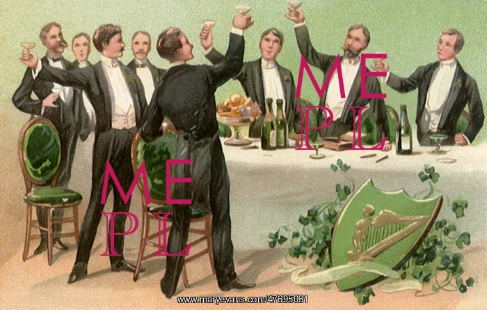 : Men Toasting By Table