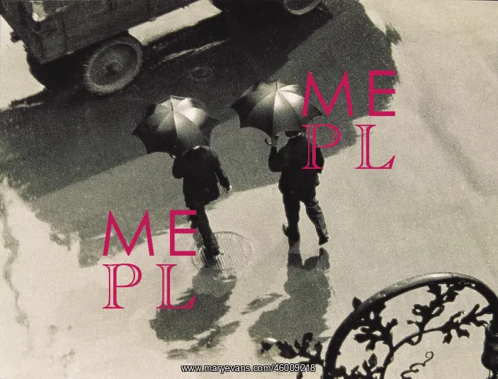 : Two men with umbrellas : Two men with umbrellas