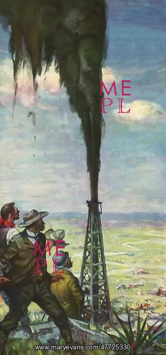  : Men Watch Oil Gusher