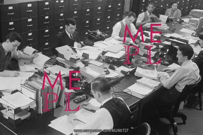 : Six men and two women at work in a U.S. government : Six men and two women at work in a U.S. government