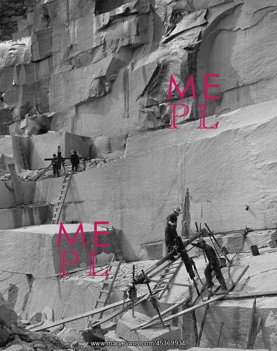 : Men working in a New Hampshire granite quarry : Men working in a New Hampshire granite quarry