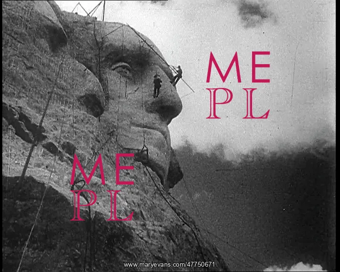 : Men Working on Sculpting American President : Men Working on Sculpting American President