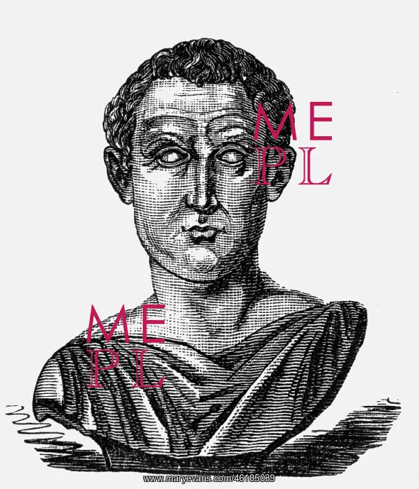 : Menander, circa 342 - circa 291 BC, Greek poet, portrait, copper engraving : Menander, circa 342 - circa 291 BC, Greek poet, portrait, copper engraving