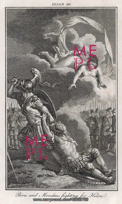 : MENELAUS FIGHTS PARIS : MENELAUS FIGHTS PARIS