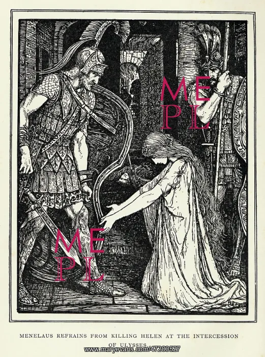 : Menelaus Spares Helen : Menelaus Spares Helen