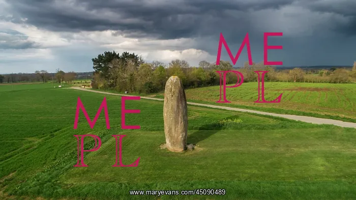 : Menhir de Champ-Dolent, Dol-de-Bretagne, Brittany, France : Menhir de Champ-Dolent, Dol-de-Bretagne, Brittany, France