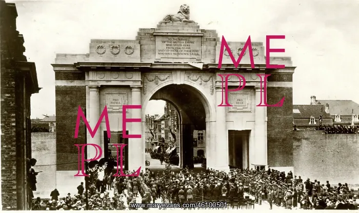 : Menin Gate Memorial unveiled by FM Lord Plumer : Menin Gate Memorial unveiled by FM Lord Plumer