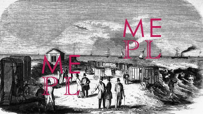 : Men's beach on Norderney, 1847 : Men's beach on Norderney, 1847