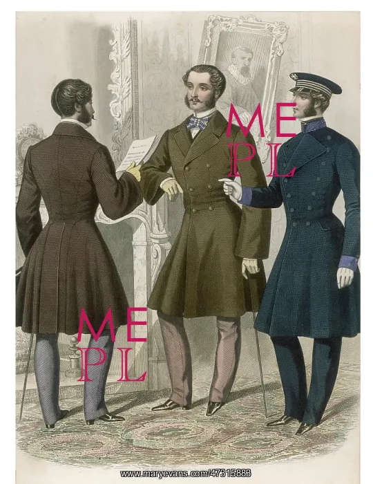 : MEN'S COATS OF 1855 : MEN'S COATS OF 1855