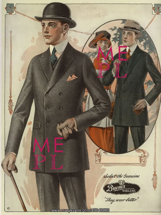 : Men's conservative double-breasted suits from the 1920s : Men's conservative double-breasted suits from the 1920s