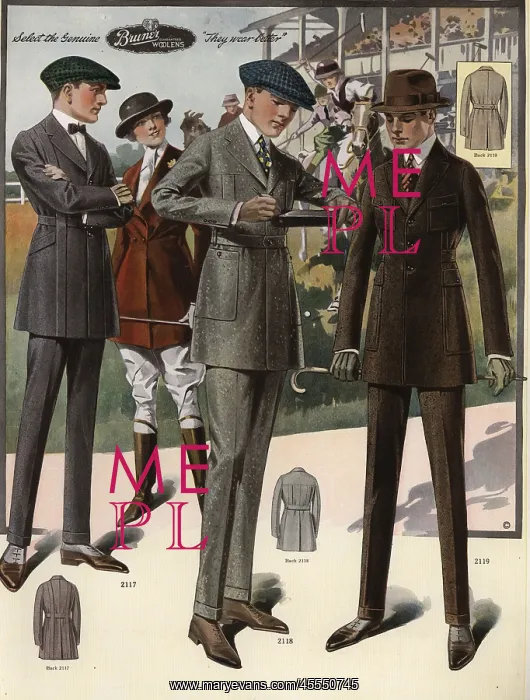 : Men's single-breasted suits from the 1920s : Men's single-breasted suits from the 1920s