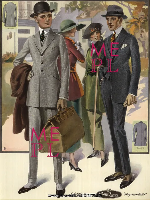 : Men's single-breasted suits from the 1920s : Men's single-breasted suits from the 1920s