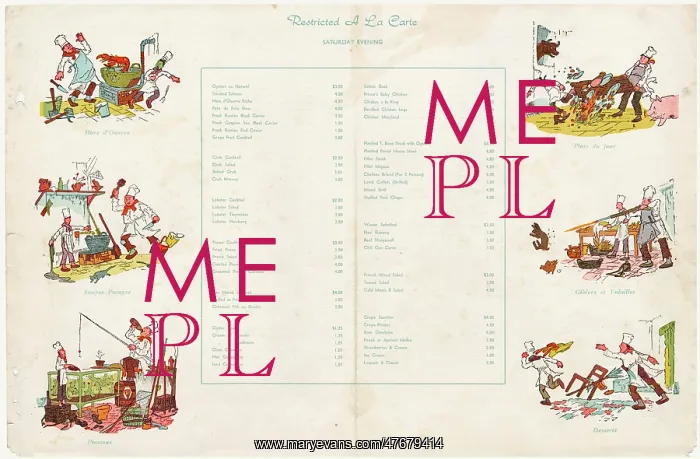 : Menu card, Princes Restaurant, Singapore : Menu card, Princes Restaurant, Singapore