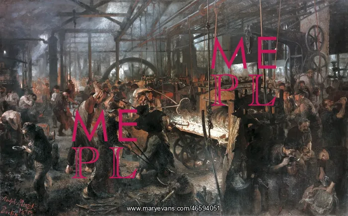 : MENZEL, Adolf von (1815-1905). The Foundry. 1875 : MENZEL, Adolf von (1815-1905). The Foundry. 1875