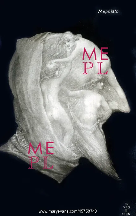 : Mephistopheles - Erotic Optical Illusion fantasy postcard : Mephistopheles - Erotic Optical Illusion fantasy postcard