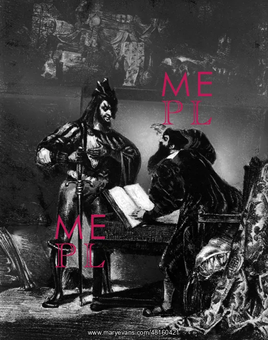 : Mephistopheles and Faust by Eugene Delacroix : Mephistopheles and Faust by Eugene Delacroix