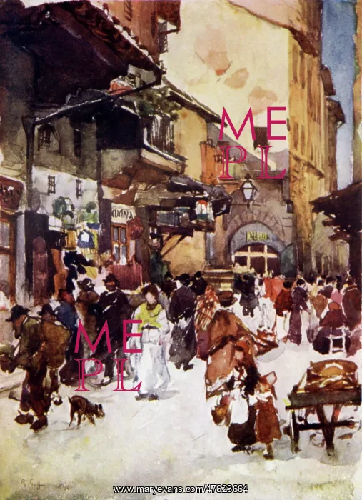 : Mercato Vecchio, Florence - before the demolition of Ghetto : Mercato Vecchio, Florence - before the demolition of Ghetto
