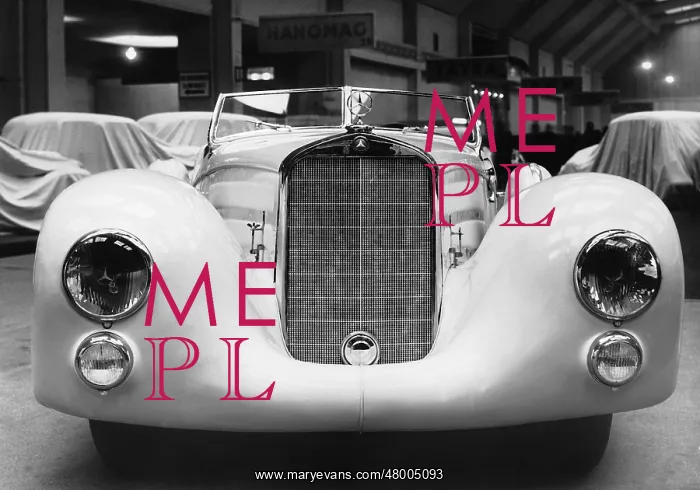 : Mercedes streamlined car, 1935 : Mercedes streamlined car, 1935