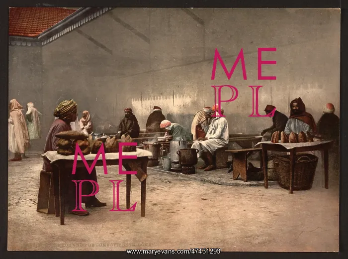 : Merchants of eatables, Bona, Algeria : Merchants of eatables, Bona, Algeria