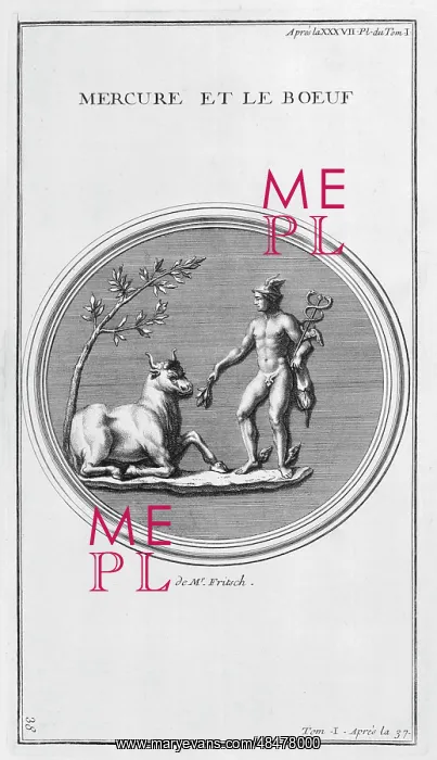 : Mercury and the Bull (Taurus). Illustration from : Mercury and the Bull (Taurus). Illustration from