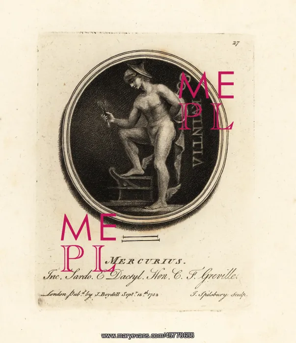 : Mercury, Roman god of commerce and communication : Mercury, Roman god of commerce and communication