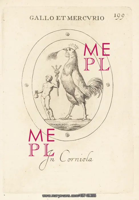  : Mercury with his sacred bird, a rooster