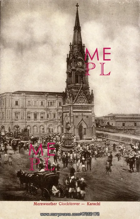  : Mereweather Clocktower, Karachi, British India