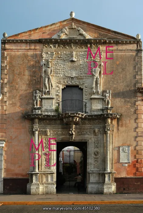 : Merida. View from the front of La Casa de Montejo : Merida. View from the front of La Casa de Montejo